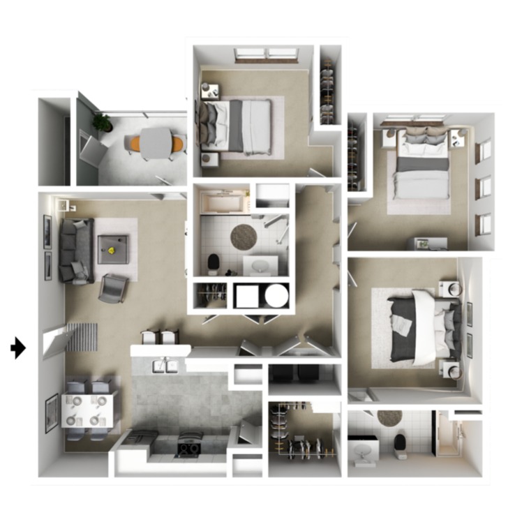 3 Bedroom Floor Plan